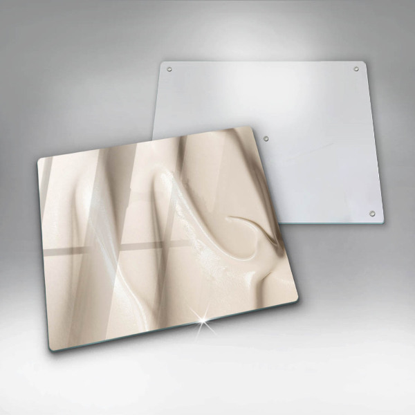 Steklena podloga za rezanje Kremni sladoled