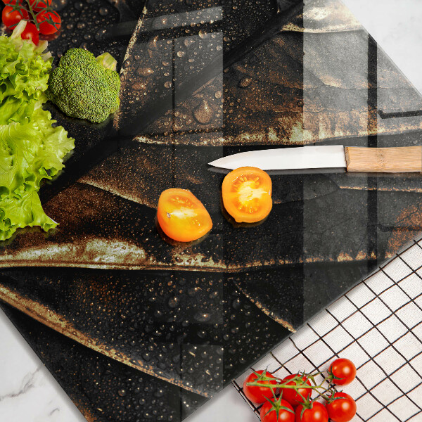 Steklena podloga za rezanje Zlati lističi