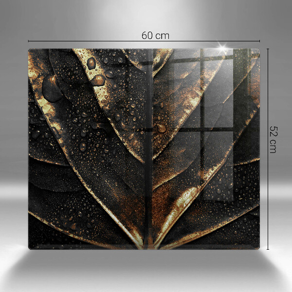 Steklena podloga za rezanje Zlati lističi