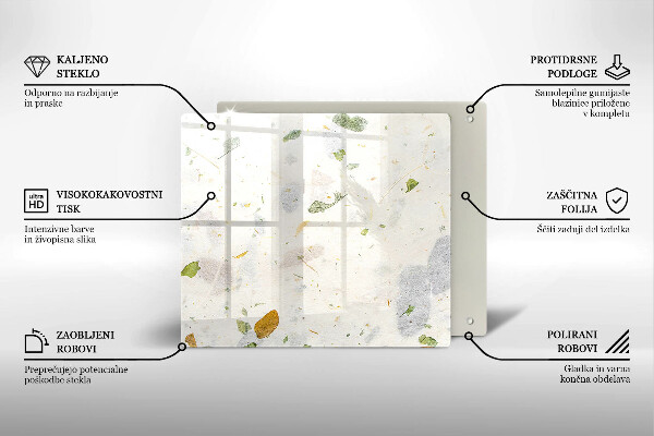 Steklena podloga za rezanje Padajoče listje