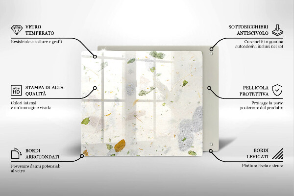 Steklena podloga za rezanje Padajoče listje