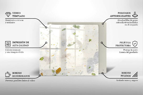 Steklena podloga za rezanje Padajoče listje