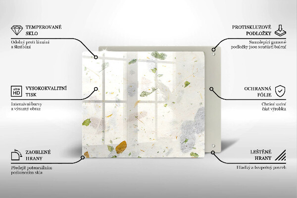 Steklena podloga za rezanje Padajoče listje