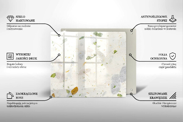 Steklena podloga za rezanje Padajoče listje