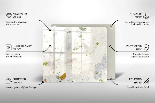 Steklena podloga za rezanje Padajoče listje