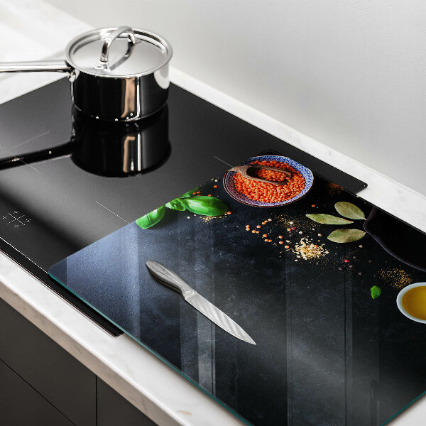 Steklena podloga za rezanje Sklede z začimbami