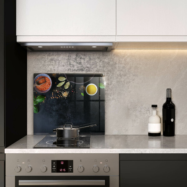 Steklena podloga za rezanje Sklede z začimbami