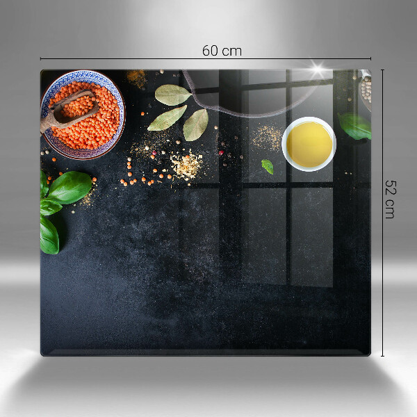 Steklena podloga za rezanje Sklede z začimbami