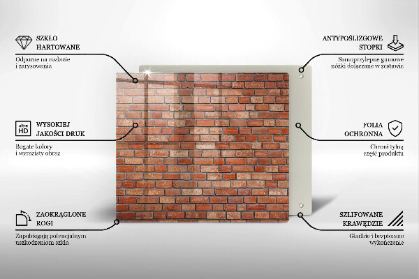 Steklena podloga za rezanje Stena iz opečne stene
