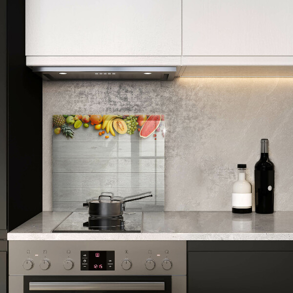 Steklena podloga za rezanje Sadje na deskah