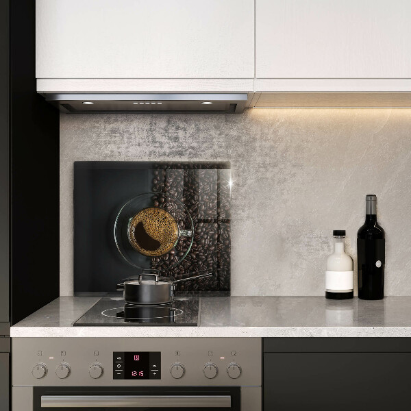 Steklena podloga za rezanje Kava in fižol