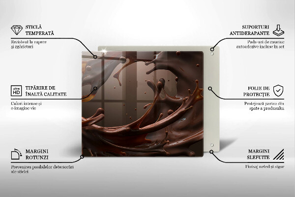 Steklena podloga za rezanje Tekoča čokolada