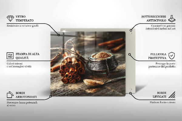 Steklena podloga za rezanje Vaniljev strok