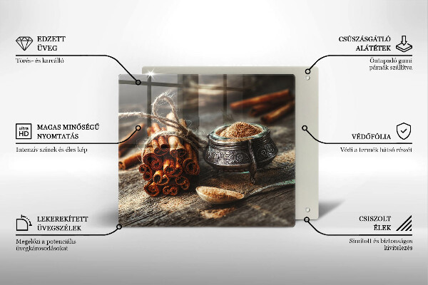 Steklena podloga za rezanje Vaniljev strok