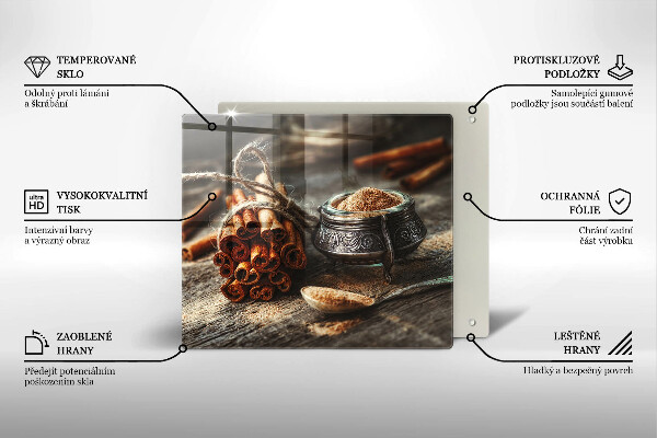 Steklena podloga za rezanje Vaniljev strok