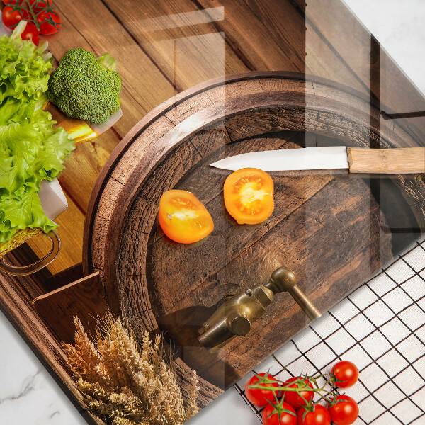 Steklena podloga za rezanje Sod piva