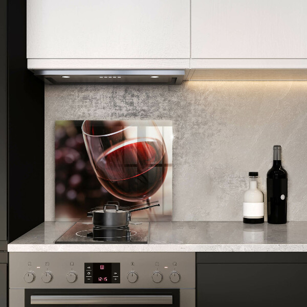 Steklena podloga za rezanje Kozarec rdečega vina