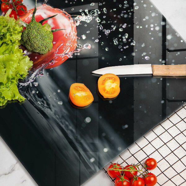 Steklena podloga za rezanje Paradižnik v vodi