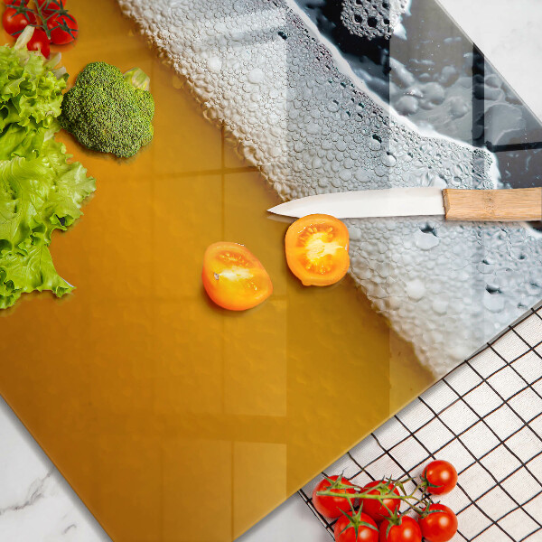 Steklena podloga za rezanje Pijte pivsko peno