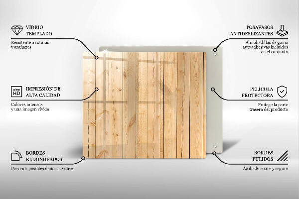Steklena podloga za rezanje Občutljive lesene deske