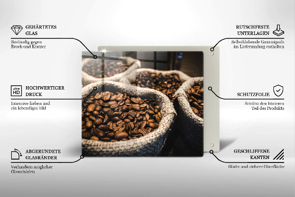 Steklena podloga za rezanje Vrečke kavnih zrn