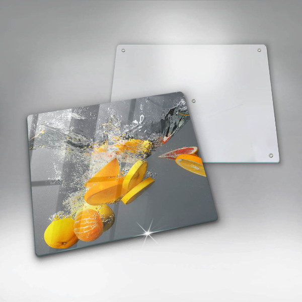 Steklena podloga za rezanje Limone v vodi