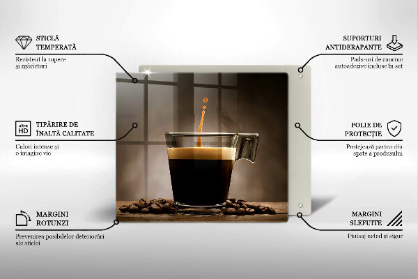 Steklena podloga za rezanje Steklo in kavna zrna