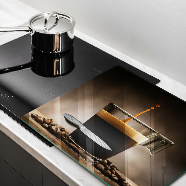 Steklena podloga za rezanje Steklo in kavna zrna