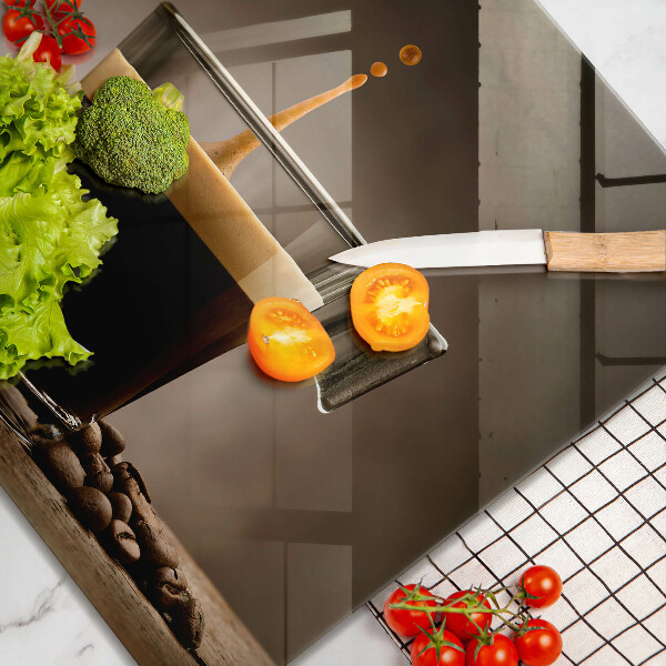 Steklena podloga za rezanje Steklo in kavna zrna