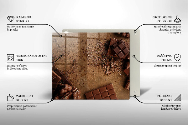Steklena podloga za rezanje Čokoladne slaščice