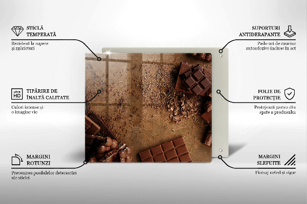 Steklena podloga za rezanje Čokoladne slaščice