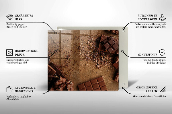 Steklena podloga za rezanje Čokoladne slaščice