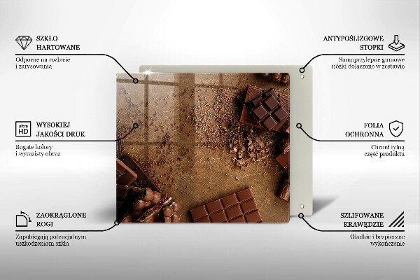 Steklena podloga za rezanje Čokoladne slaščice