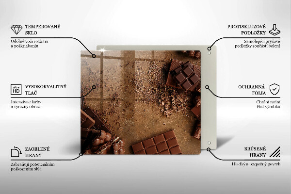 Steklena podloga za rezanje Čokoladne slaščice
