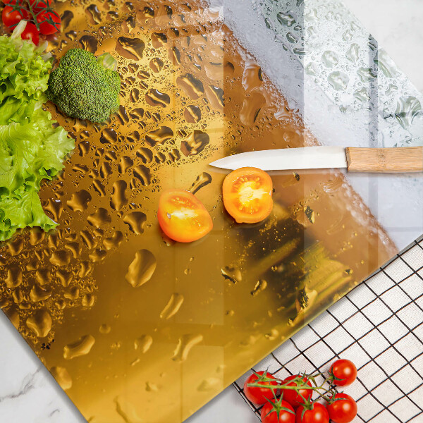 Steklena podloga za rezanje Moker kozarec piva