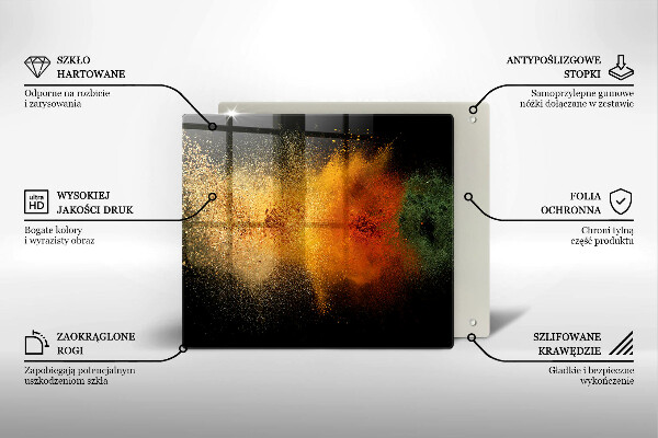 Steklena podloga za rezanje Pisane začimbe