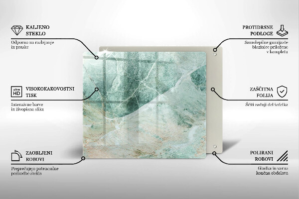 Steklena podloga za rezanje Kamnita struktura