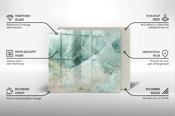 Steklena podloga za rezanje Kamnita struktura