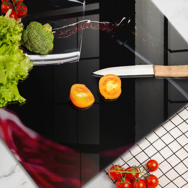 Steklena podloga za rezanje Kozarec rdečega vina