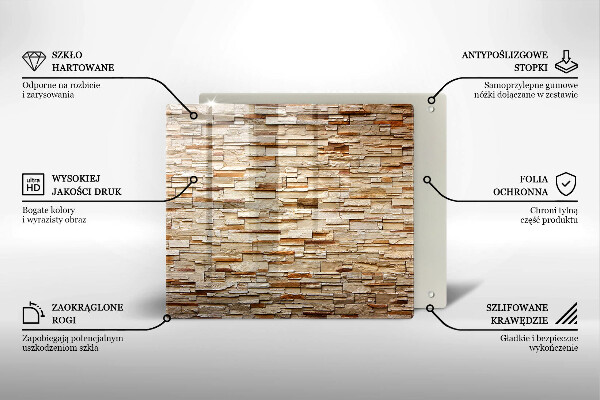 Steklena podloga za rezanje Tekstura okrasnih kamnov