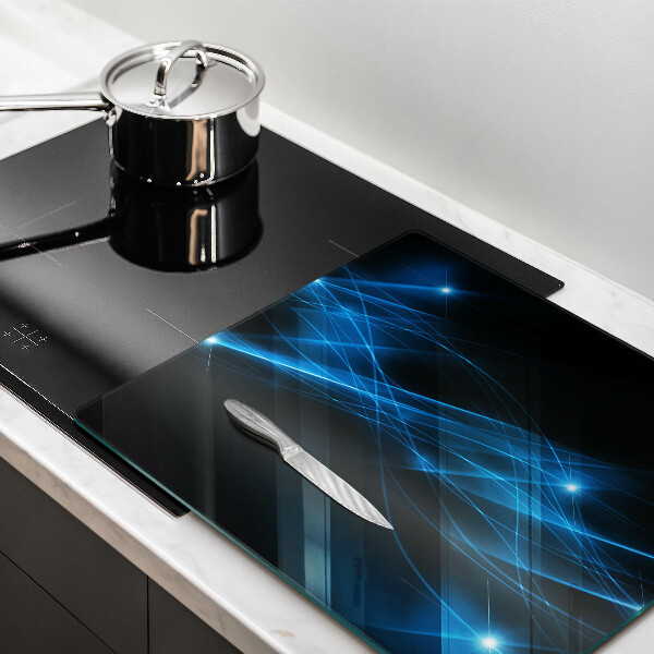 Steklena podloga za rezanje Abstraktni modri dim