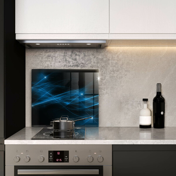 Steklena podloga za rezanje Abstraktni modri dim