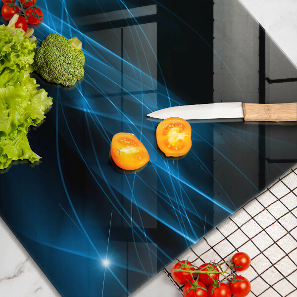 Steklena podloga za rezanje Abstraktni modri dim