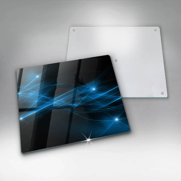 Steklena podloga za rezanje Abstraktni modri dim