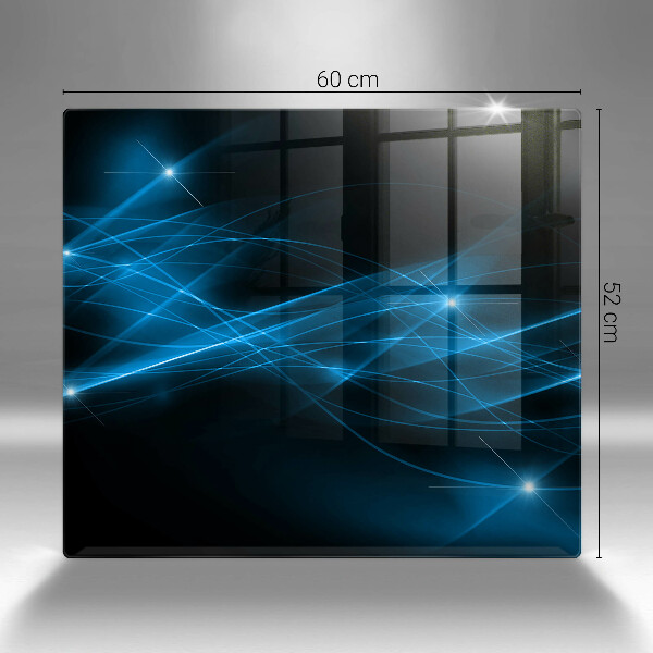 Steklena podloga za rezanje Abstraktni modri dim