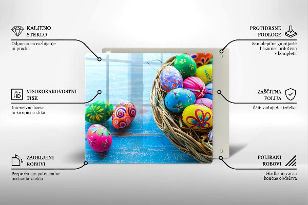 Steklena podloga za rezanje Velikonočna jajca Velikonočna jajca