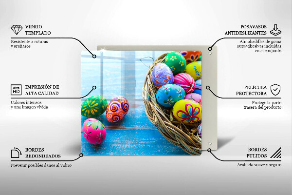 Steklena podloga za rezanje Velikonočna jajca Velikonočna jajca