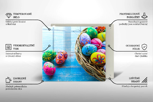 Steklena podloga za rezanje Velikonočna jajca Velikonočna jajca
