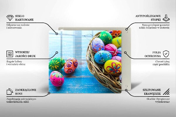 Steklena podloga za rezanje Velikonočna jajca Velikonočna jajca