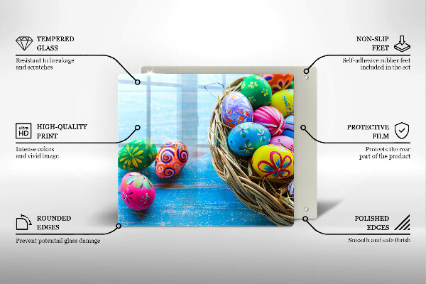 Steklena podloga za rezanje Velikonočna jajca Velikonočna jajca